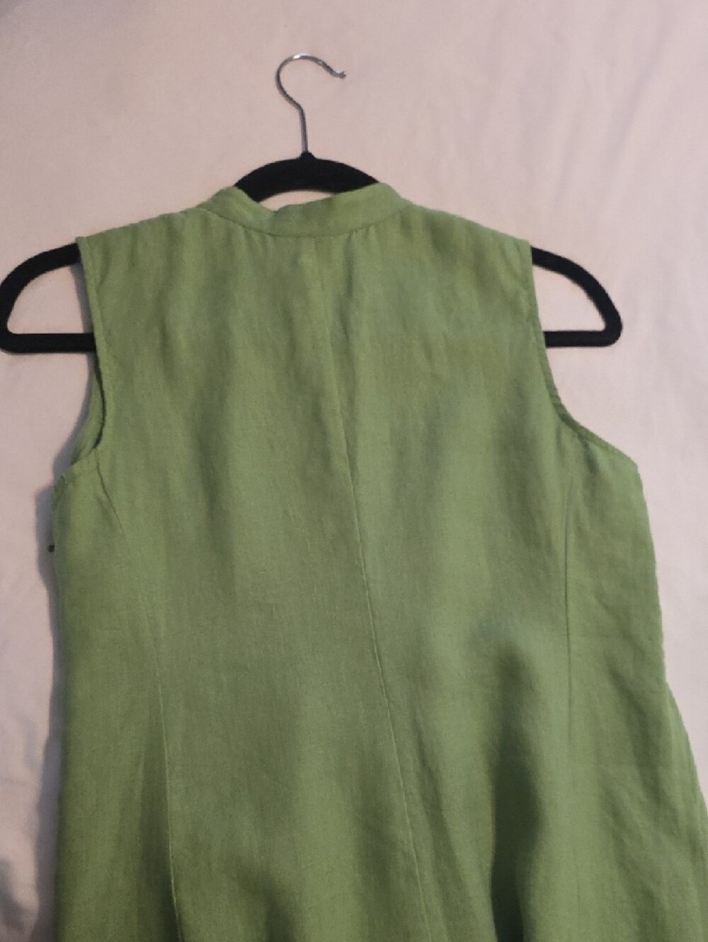 J.Jill Sleeveless Green Pintuck Linen Dress - Picture 5 of 5